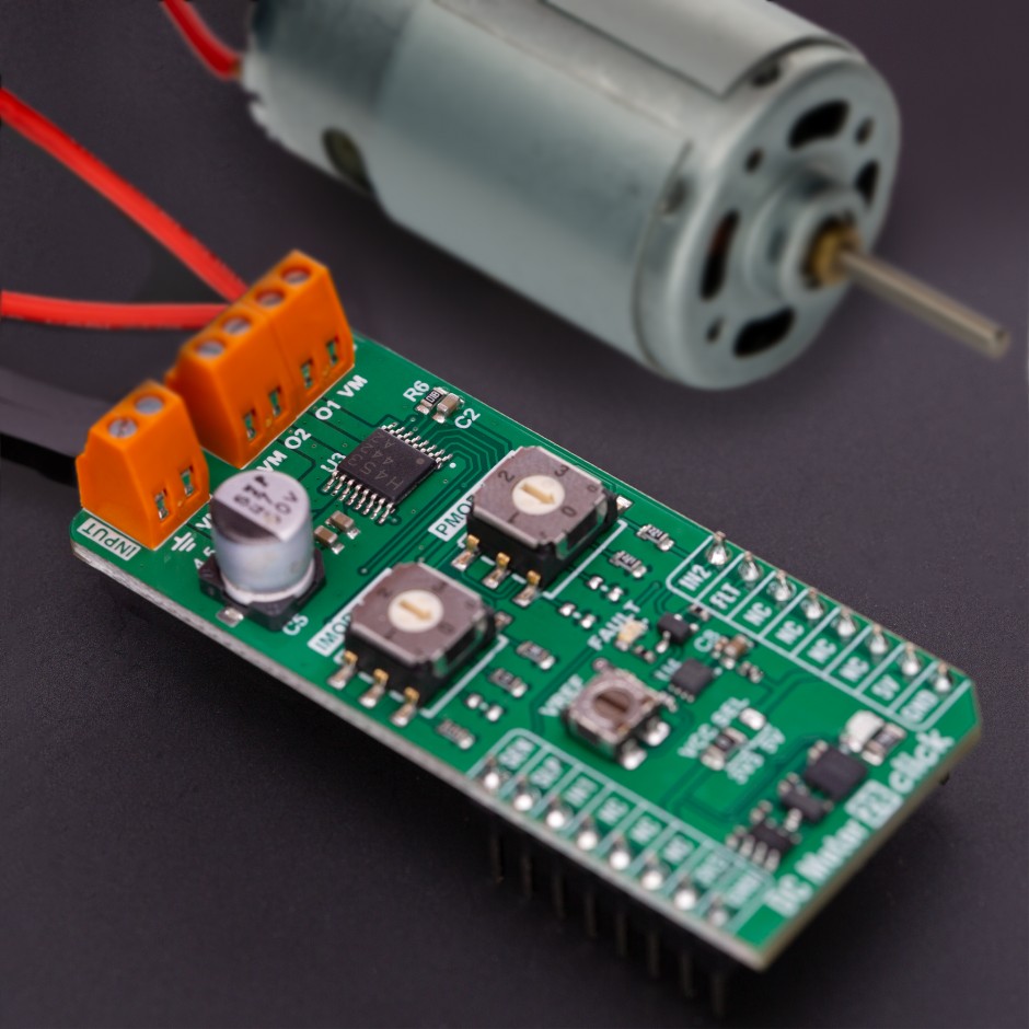 DC Motor 28 Click - FNG - Brushed DC motor driver | MIKROE-6506