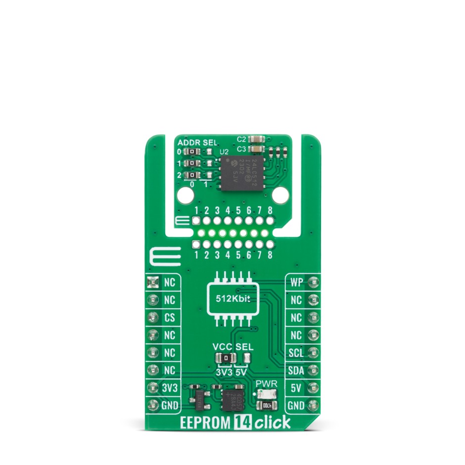EEPROM 14 Click - 512Kbit I2C serial EEPROM | MIKROE-6782