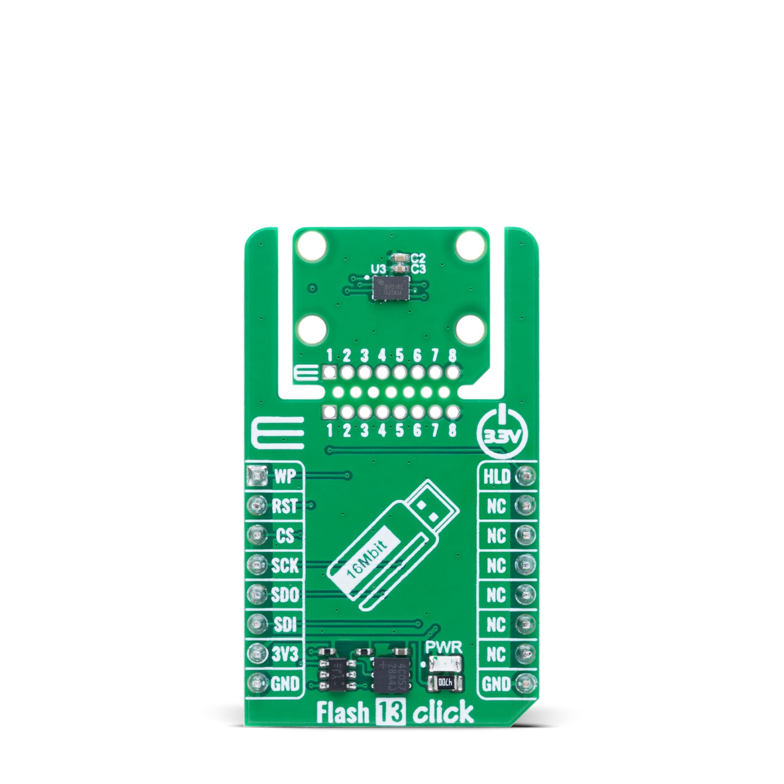 Flash 13 Click - 16Mbit SPI NOR Flash | MIKROE-6592