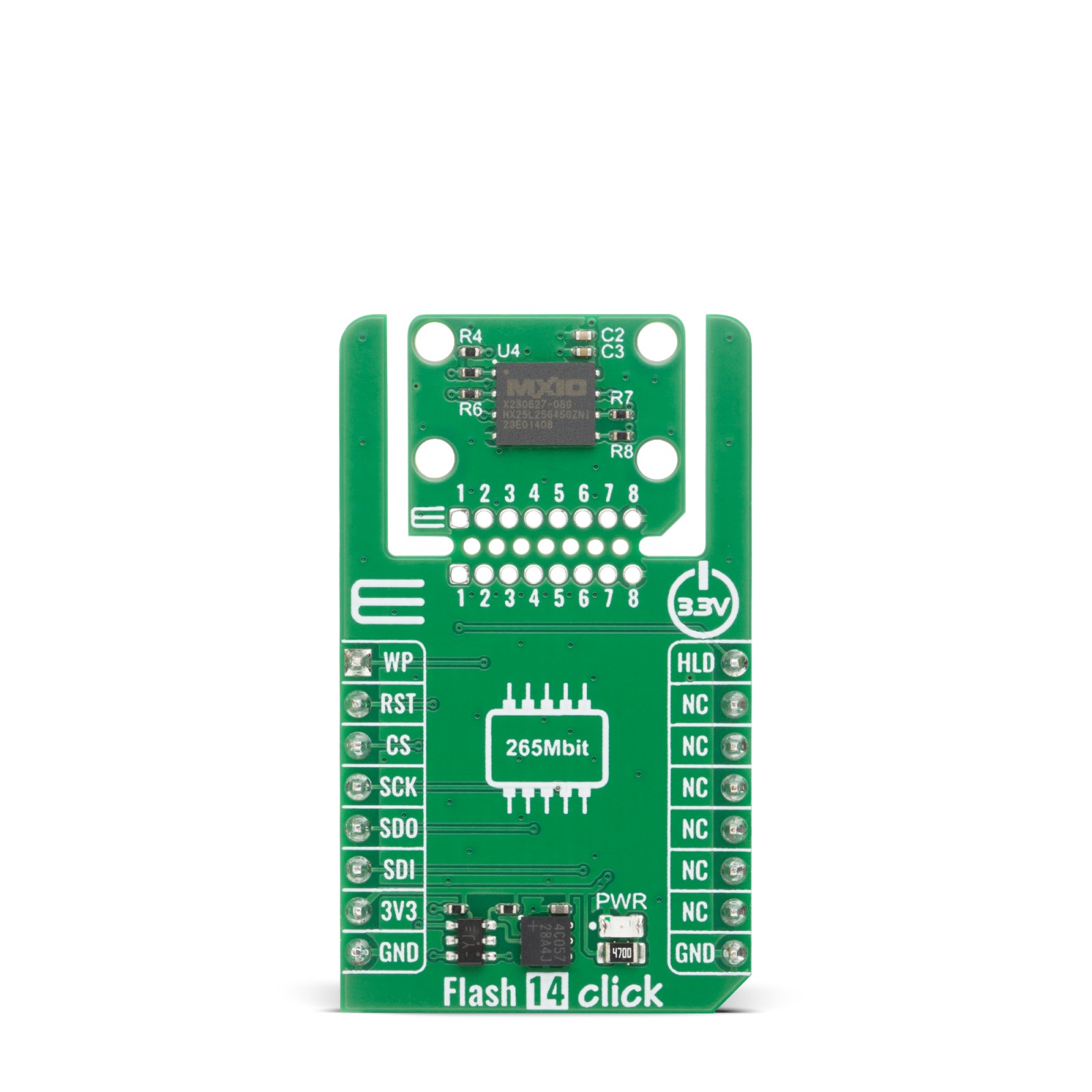 Flash Clicker Flash 14 Click - 256Mbit Serial NOR Flash | MIKROE-6788