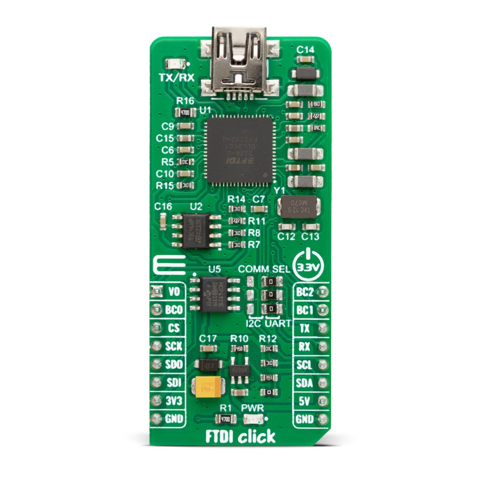 FTDI Click - Board with FT2232H - dual high speed USB 2.0 to UART/I2C ...