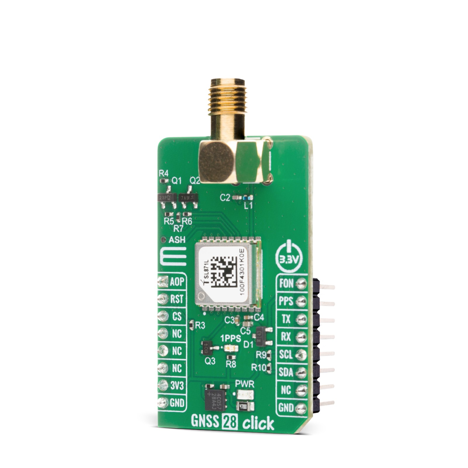 GNSS 28 Click - Multi-constellation GNSS module | MIKROE- 6775