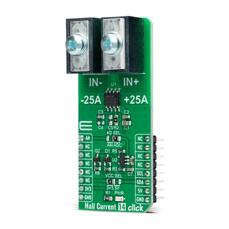 Hall Current 14 Click | MCS1801 Current Sensor