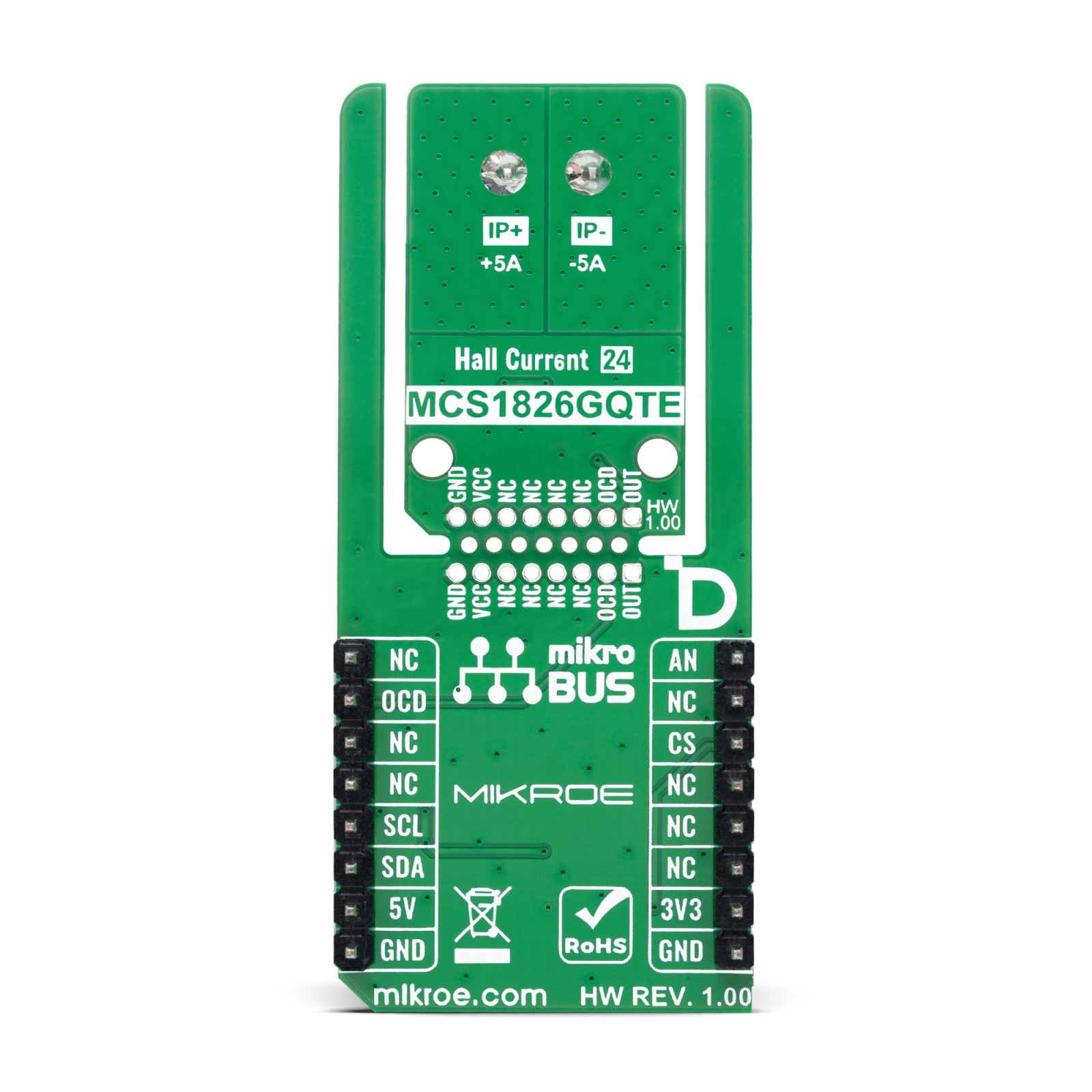 Hall Current 24 Click - ±5A Linear Hall Current Sensor | MIKROE-6854
