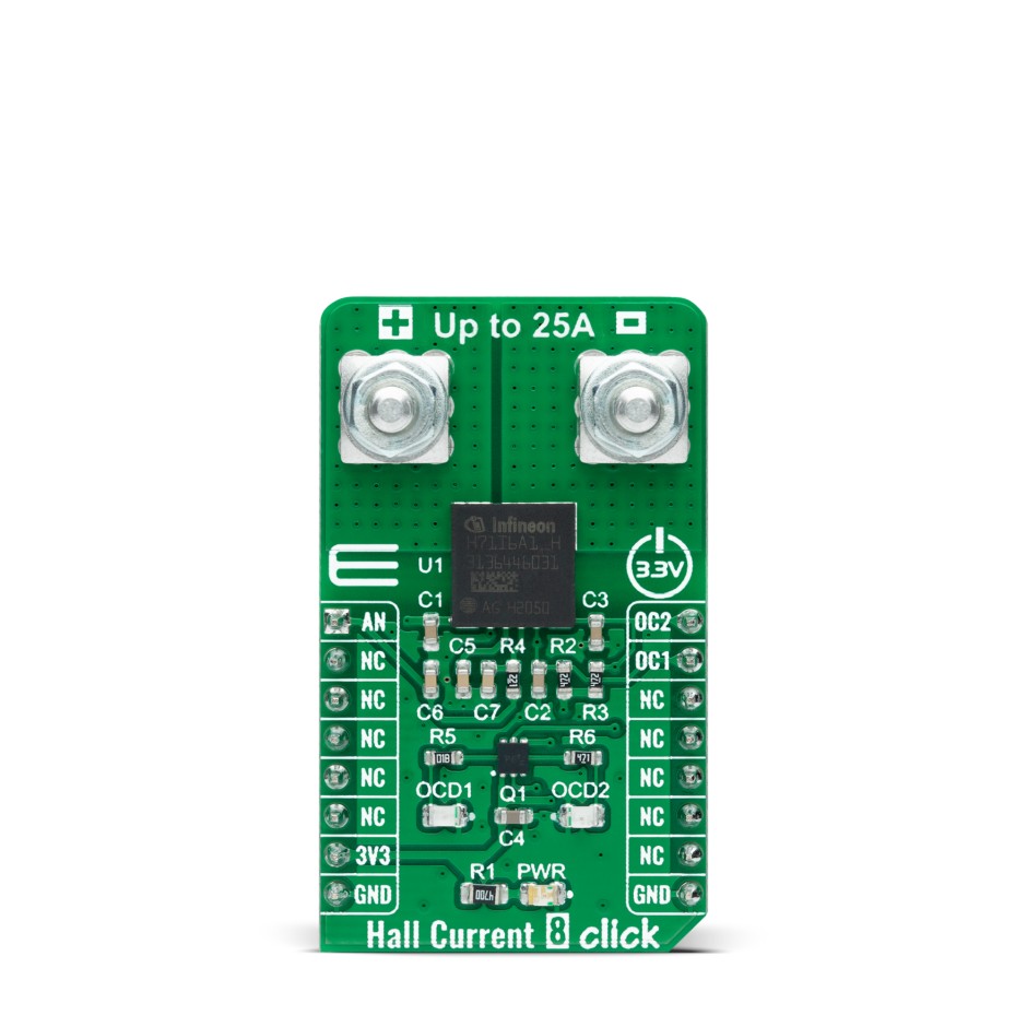 Hall Current 8 Click - 25A | Mikroe