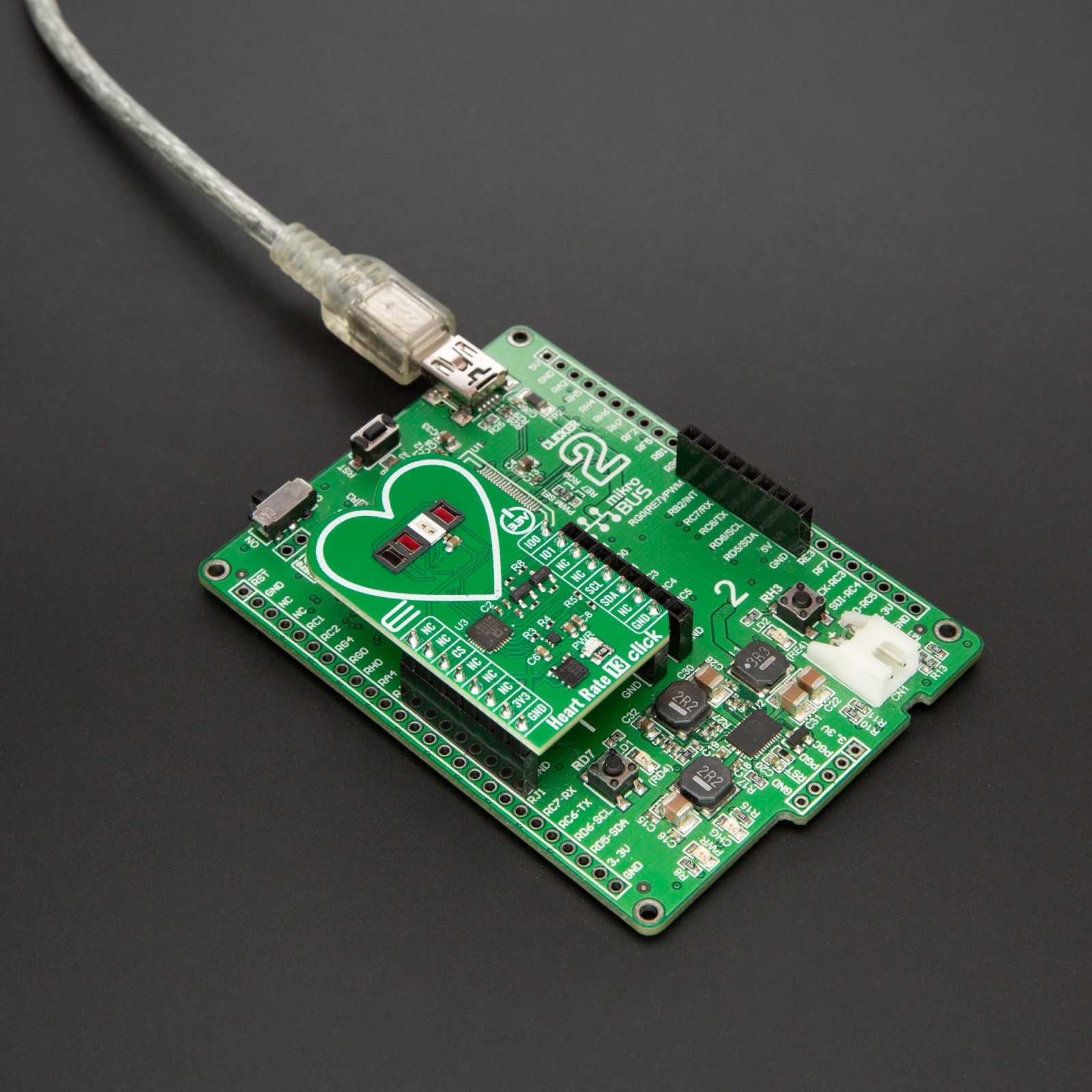 Heart Rate 13 Click - For vital sign monitoring | MIKROE-6490