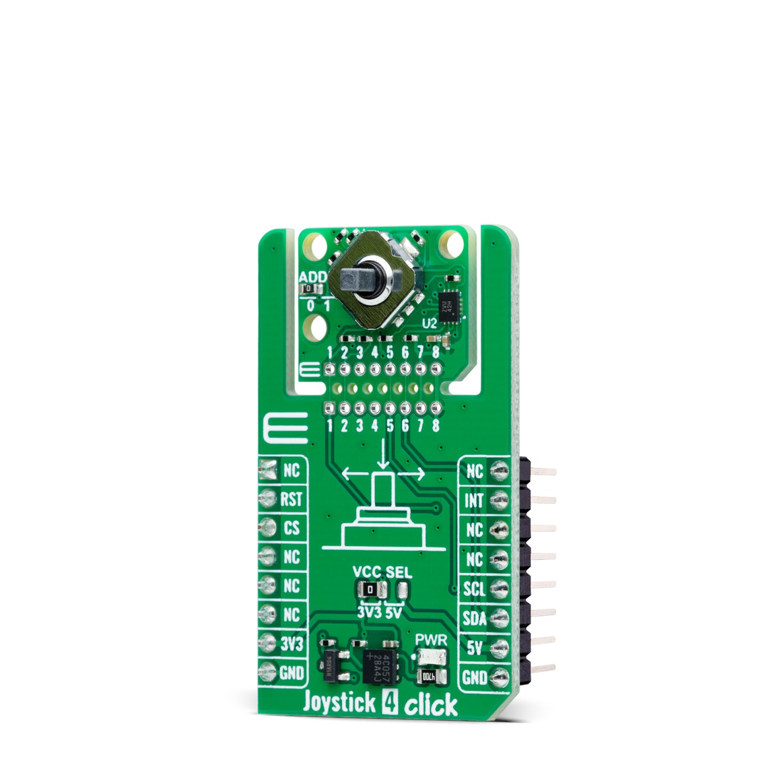 Joystick 4 Click Featuring the 2434804-1 2-Axis Joystick | MIKROE-6279