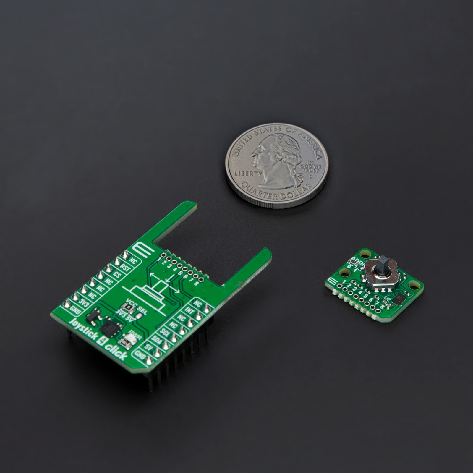 Joystick 4 Click Featuring the 2434804-1 2-Axis Joystick | MIKROE-6279