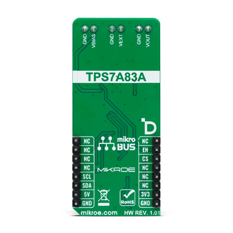 LDO Click | TPS7A83A Low-Noise 2 A LDO Regulator Module