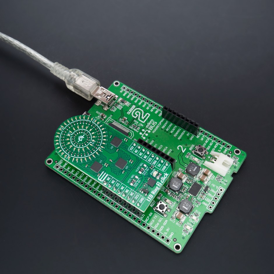 LP5862 LED Matrix Driver Board | LED Ring 2 Click
