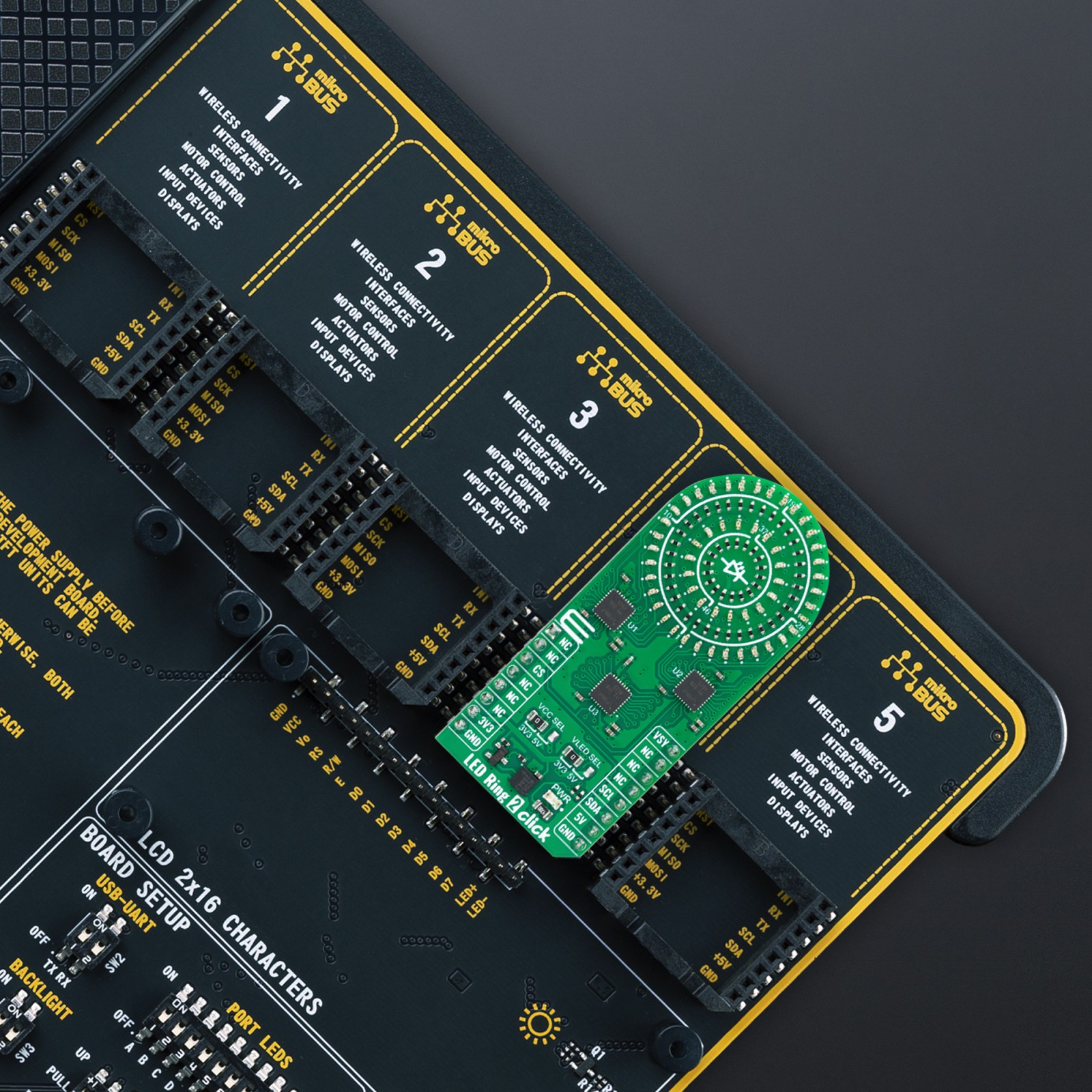 Led Ring Computer Science LP5862 LED Matrix Driver Board | LED Ring 2 Click