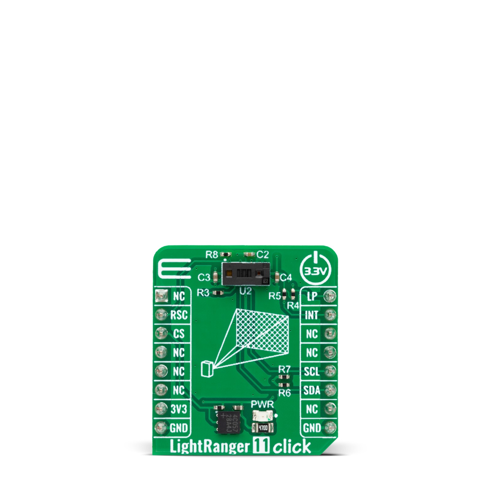 LightRanger 11 Click with VL53L7CX Time-of-Flight Sensor