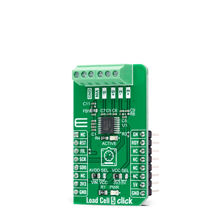 AD7780 24-bit ADC | Load Cell 5 Click | MIKROE