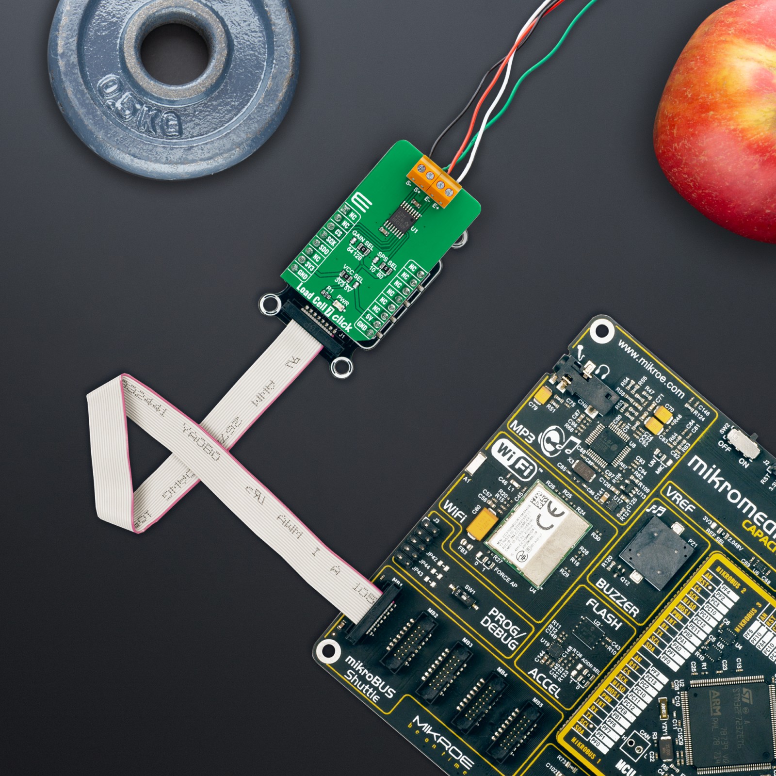 Load Cell 7 Click | ADS1230 | 20 bit Weigh Scale ADC