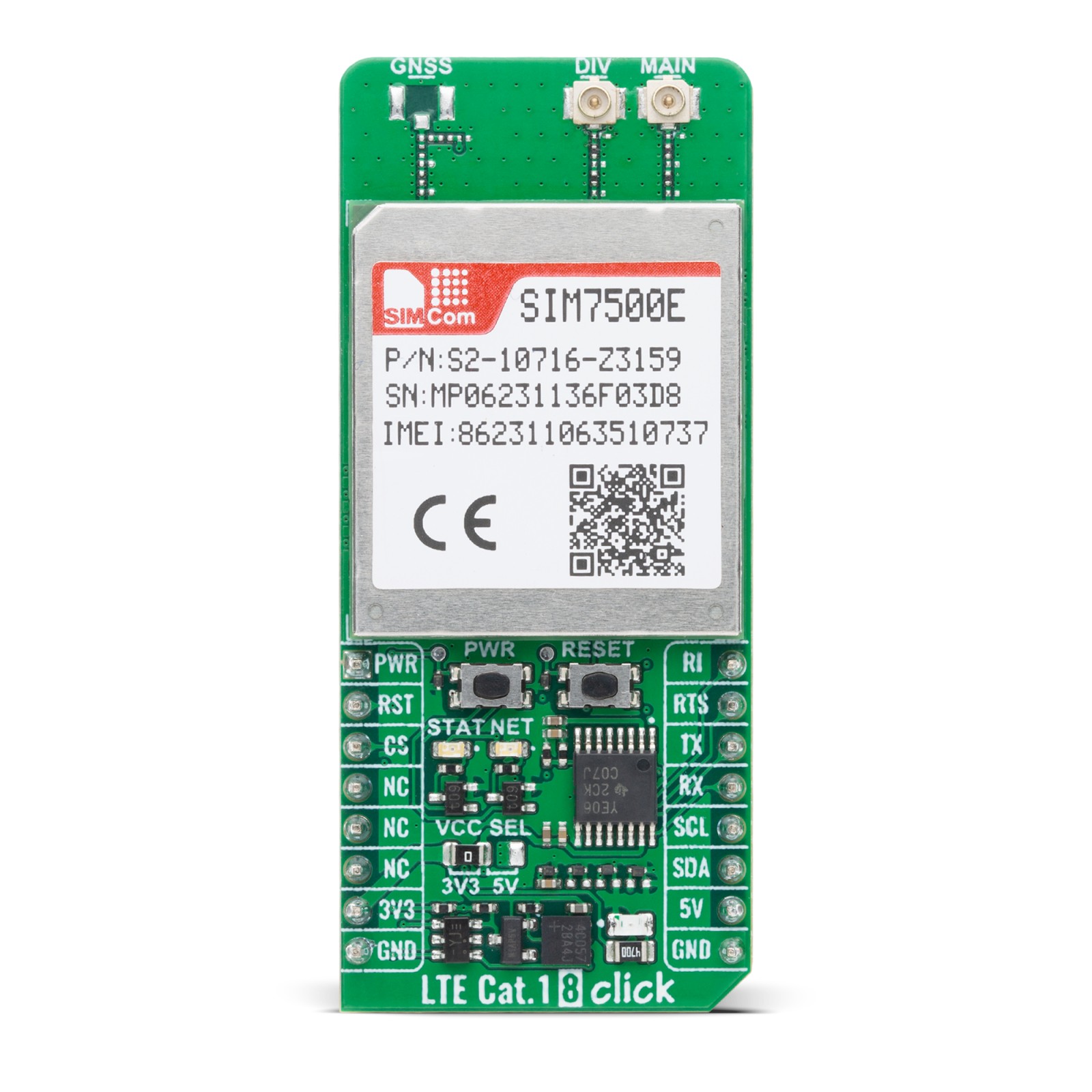 LTE Cat.1 8 Click - LTE Cat 1 for European region | MIKROE-6560