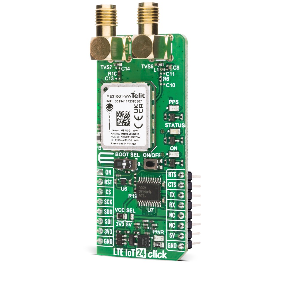 LTE IoT 24 Click - Global LTE Cat M1/NB2 Module | MIKROE-6933