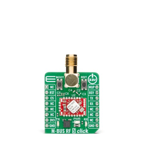Shop Click Boards Wireless Connectivity Sub-1 GHz Transceievers M-BUS RF 5 Click Front