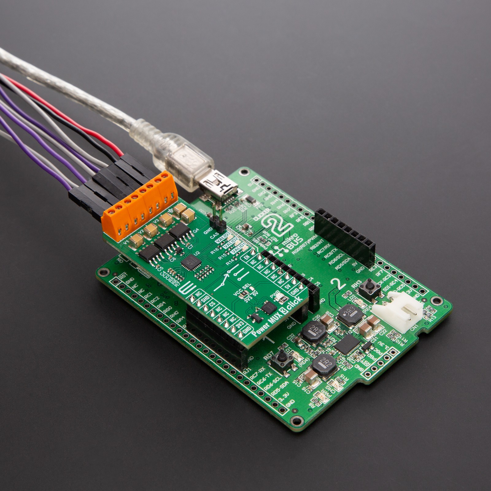 Power MUX 3 Click - Prioritized PowerPath™ controller | MIKROE-6622