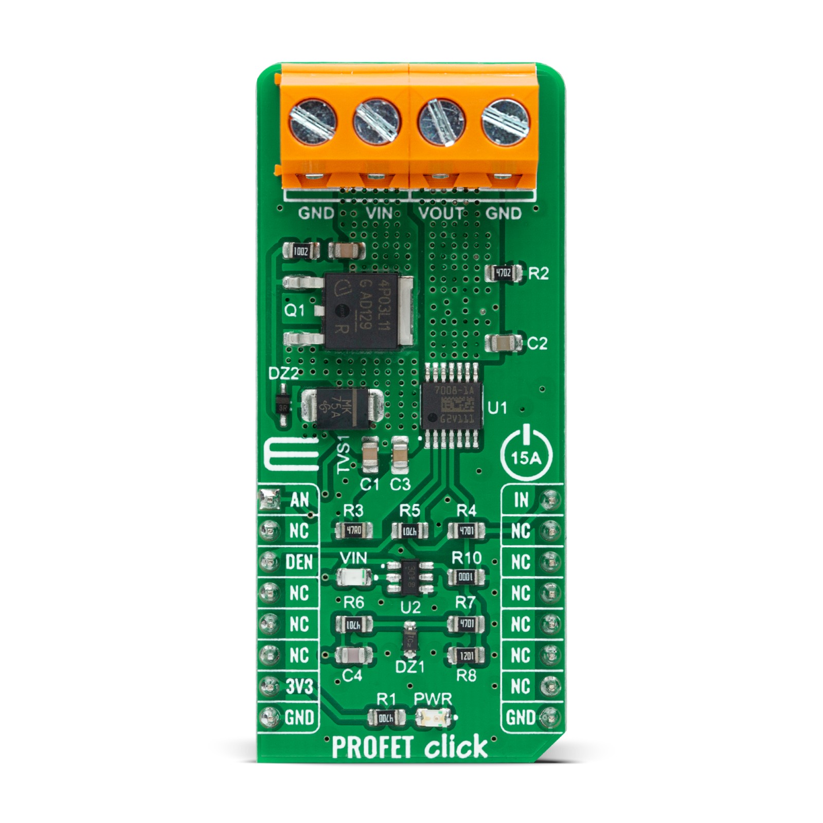 PROFET Click - 15A with BTS70041EPPXUMA1 High-Side Switch