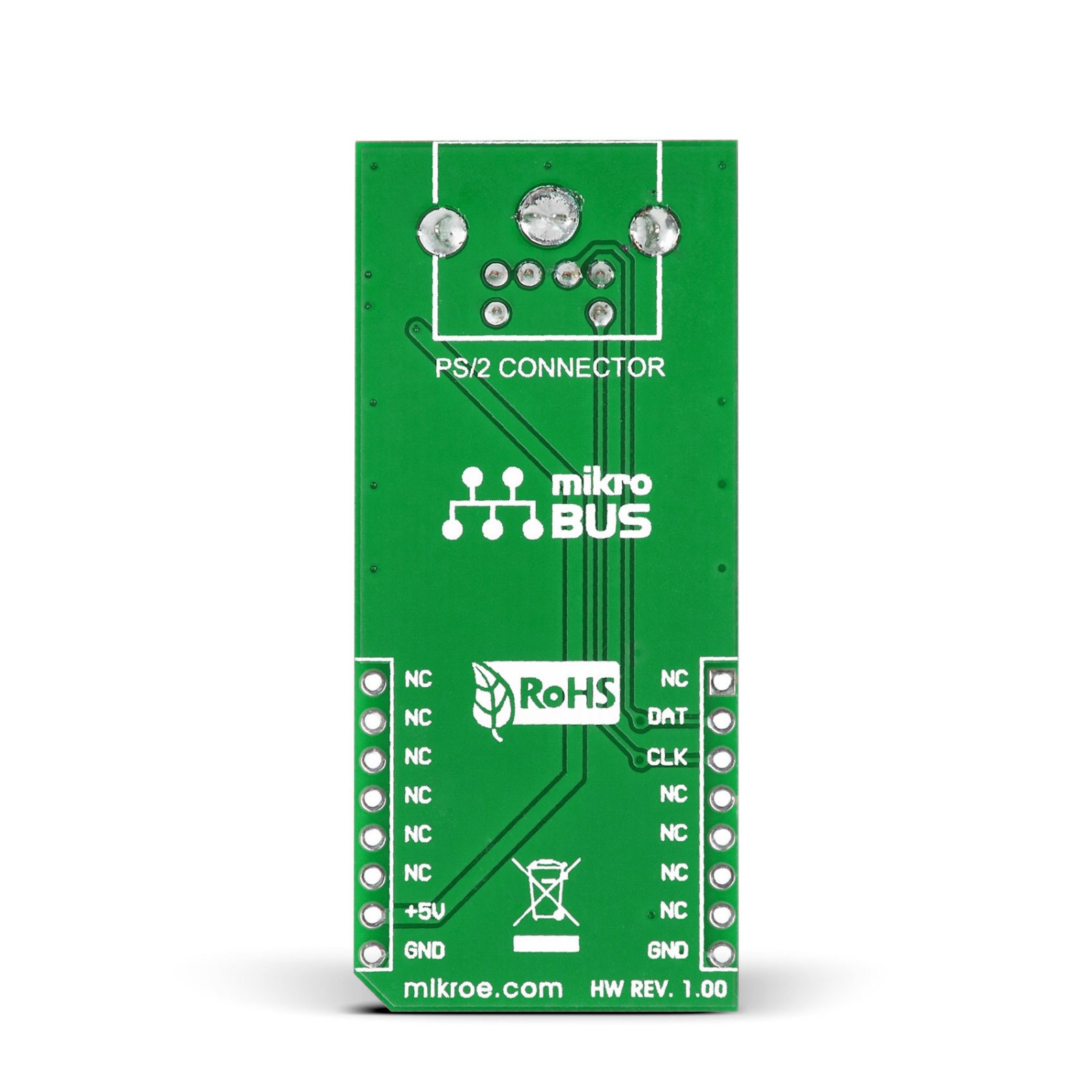 PS/2 click - Board with standard 6-pin Mini-DIN PS/2 connector