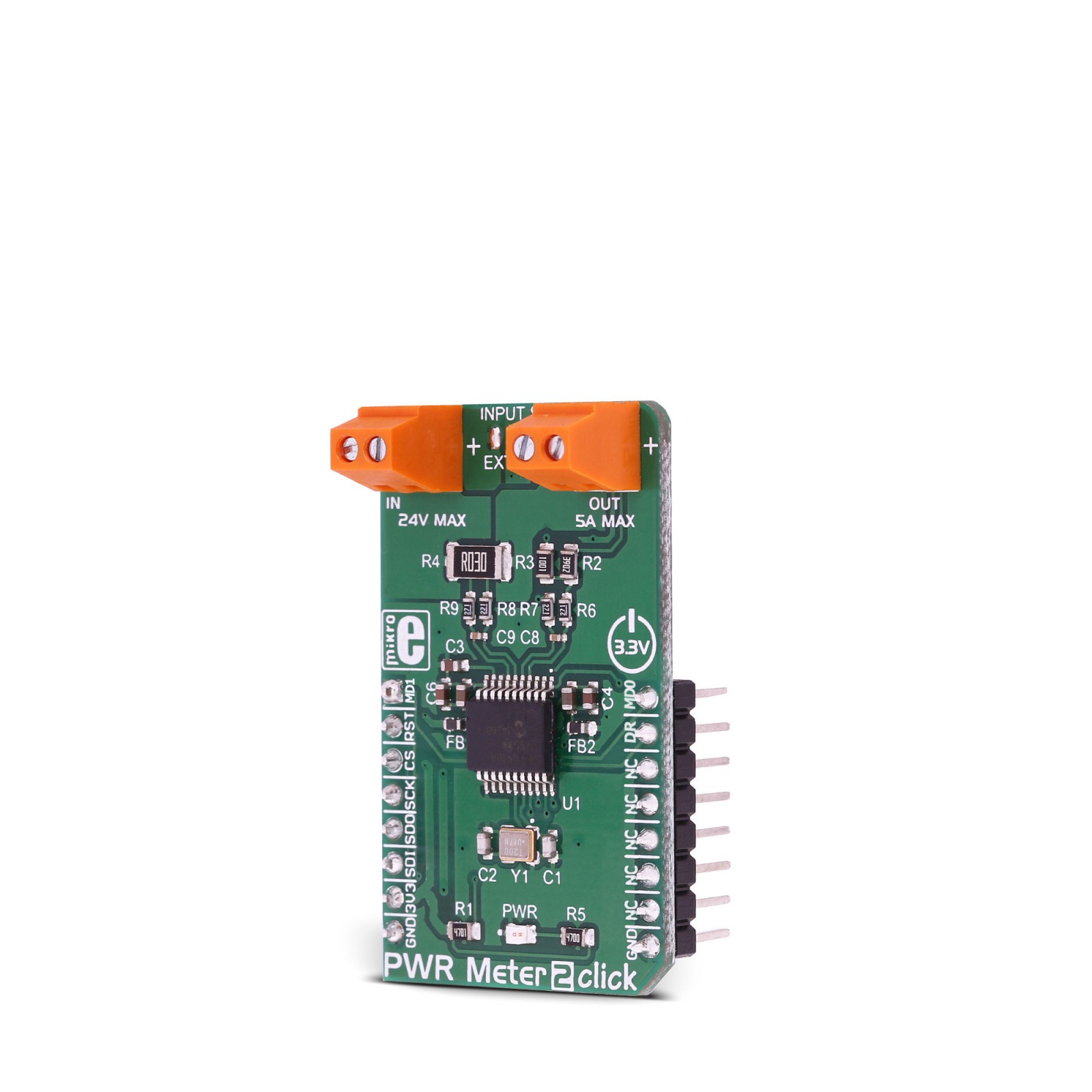 Pwr Core Monitoring MCP3910 Energy Measurement Board | PWR Meter 2 Click