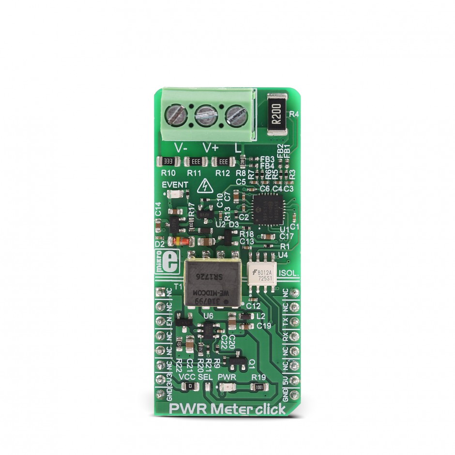 Pwr Core Monitoring MCP39F511A Power Monitoring Board | PWR Meter Click