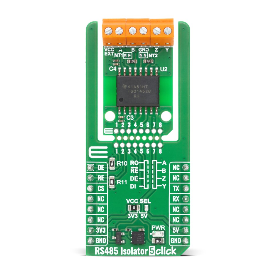 RS485 Isolator 5 Click - Isolated RS485 Transceiver | MIKROE-6887