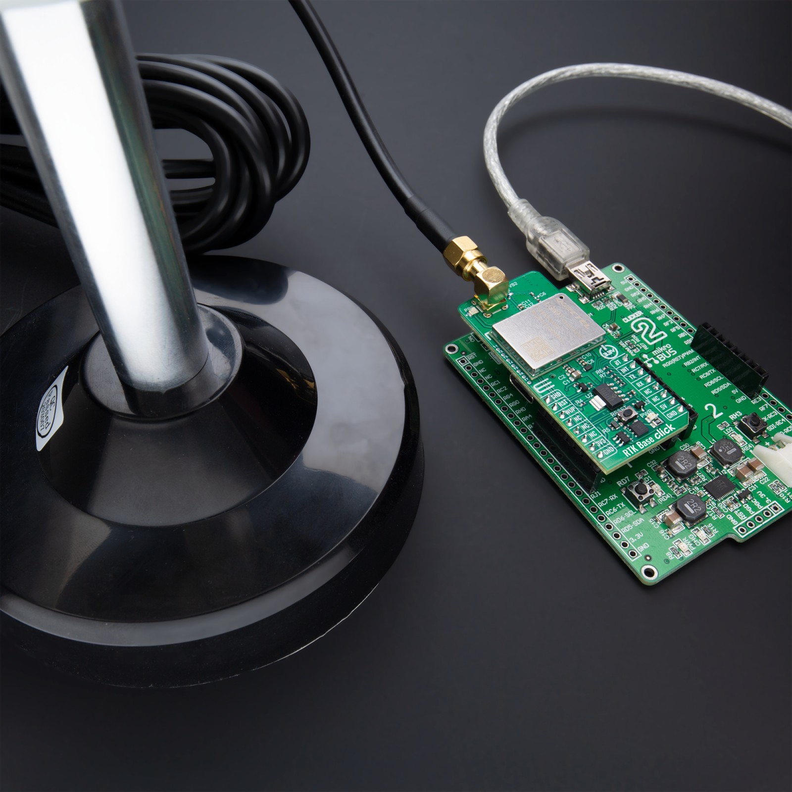 Base Clicker RTK Base Click with LG69TASMD GNSS Base Station Module