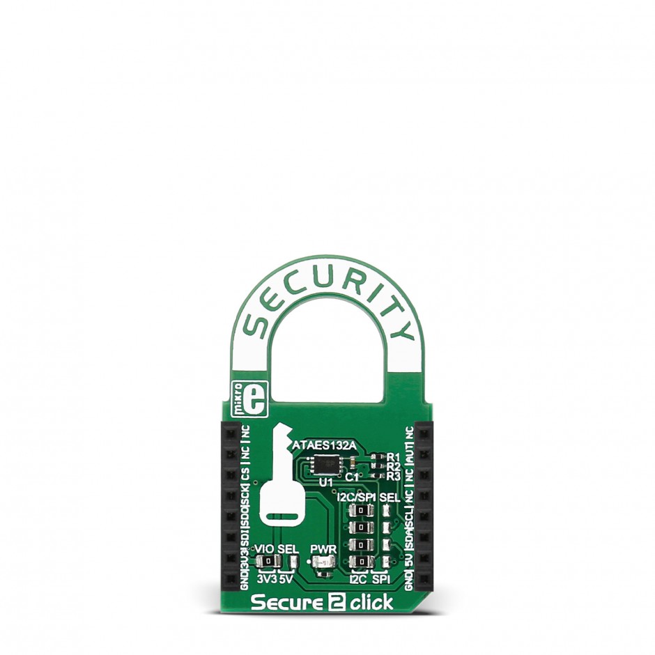 Secure Open Click Secure 2 click - board with ATAES132A cryptographic coprocessor ...