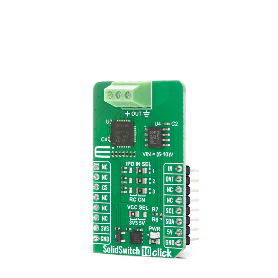 Simple Click Switch SolidSwitch 10 Click - Low-Side Smart Load Switch | MIKROE-6864