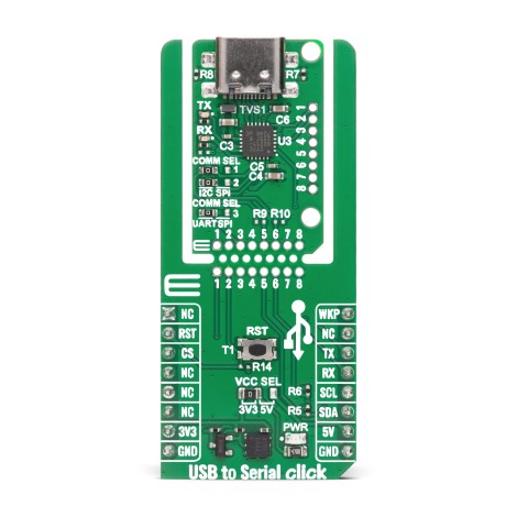 USB to Serial Click - UART/I2C/SPI Bridge | MIKROE-7011
