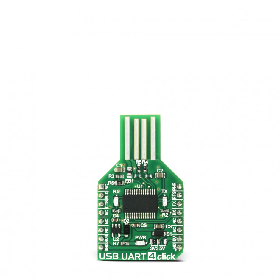 USB UART 4 click - USB-to-UART interface module | MikroElektronika