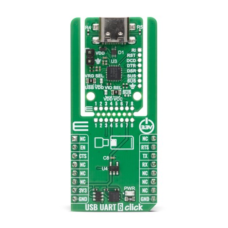 Shop Click Boards Interface USB USB UART 6 Click Front