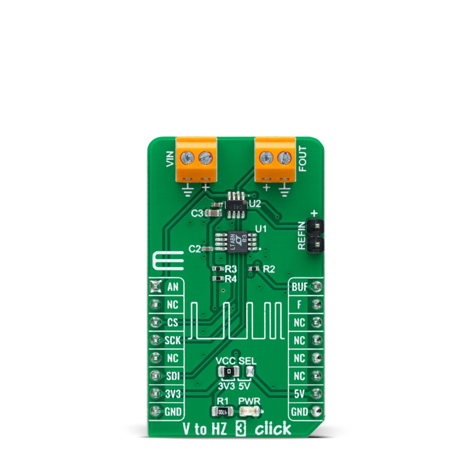 V to Hz 3 Click | AD7740 Voltage-to-Frequency Converter