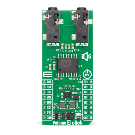 Volume 3 Click - Stereo Audio Volume Control | MIKROE-6818